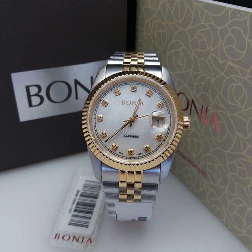 JAM TANGAN PRIA BONIA BNB10550-1157 SAPPHIRE SILVER GOLD ORIGINAL ORI
