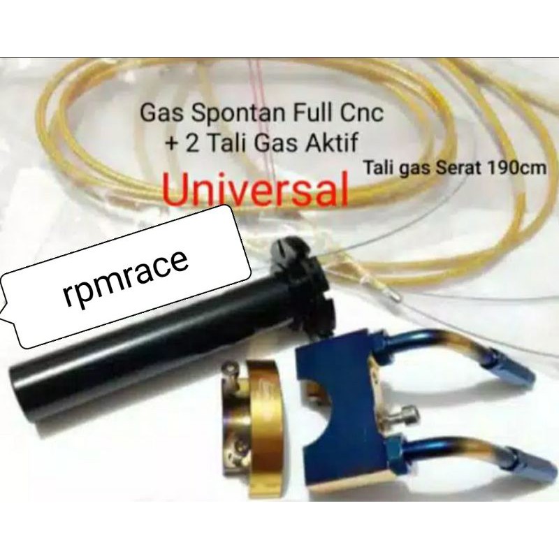 Gas Spontan Twotone full Cnc Aktif 2 Kabel Gas Serat PCX GSX Nmax150 Aerox150 Vixion New Ninja150