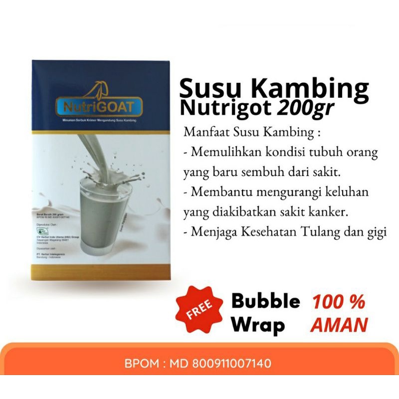 

Susu Kambing Etawa Nutrigoat 200gr / susu kambing / susu kambing etawa