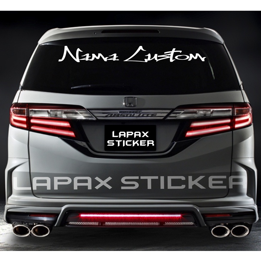 Stiker Kaca depan belakang Mobil cutting sticker nama custom mobil