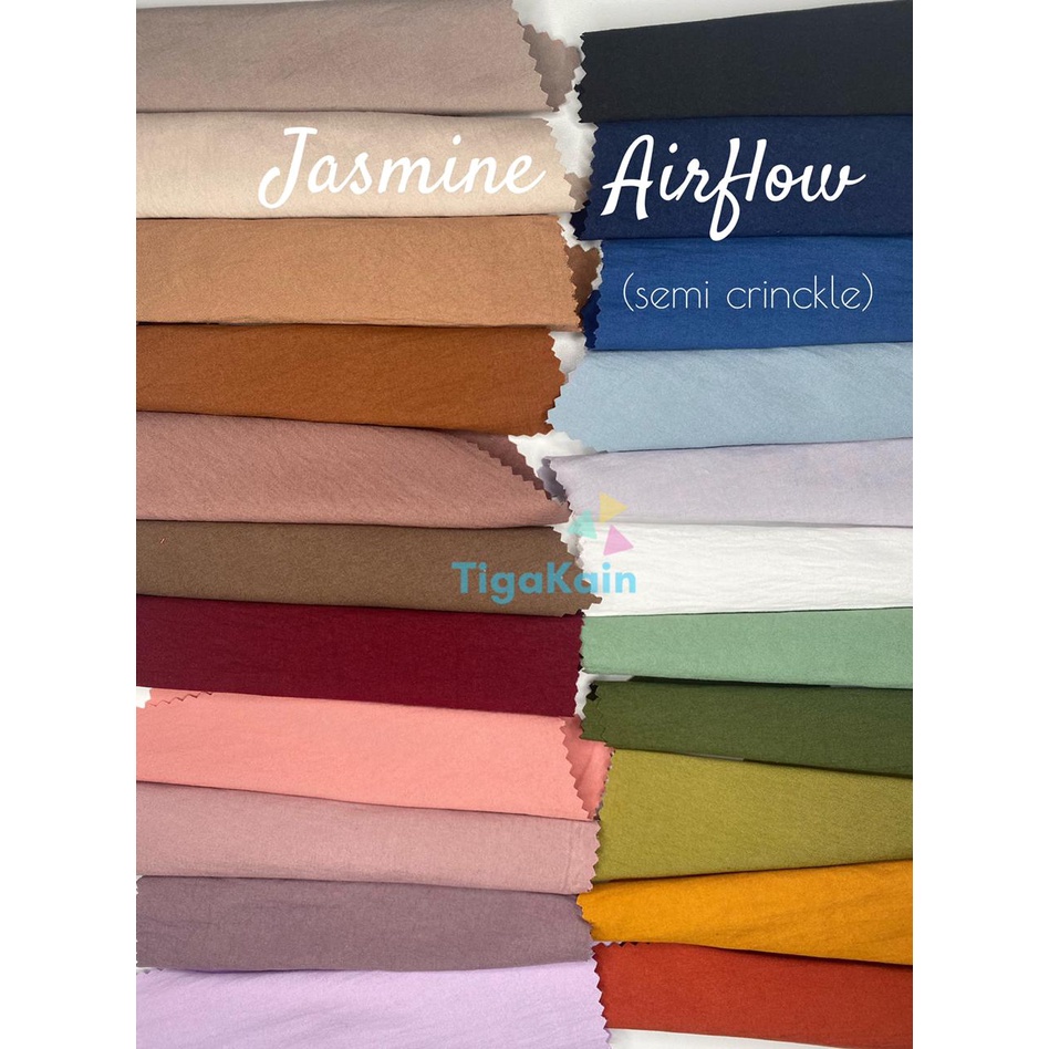 1 Meter Kain Jasmine Airflow Semi Crinkle