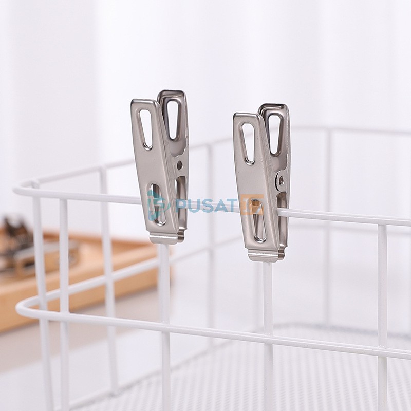 JEPITAN JEMURAN STAINLESS / JEPITAN BAJU PAKAIAN / PENJEPIT JEMURAN BAJU LAUNDRY DRY CLIPS STAINLESS