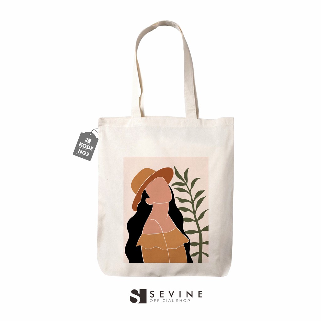 Sevine Totebag Tas Wanita Tote Bag Resleting Nordic Aesthetic Girly - NG