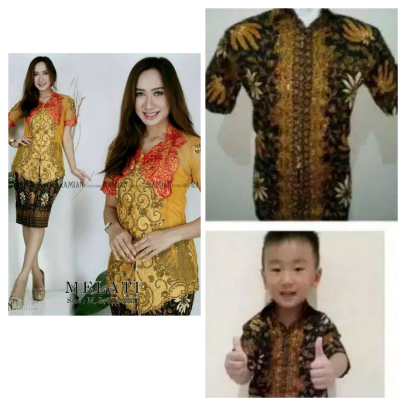 COUPLE KEBAYA PAYET PENDEK GOLD//COUPLE BATIK //COUPLE KEBAYA MODERN