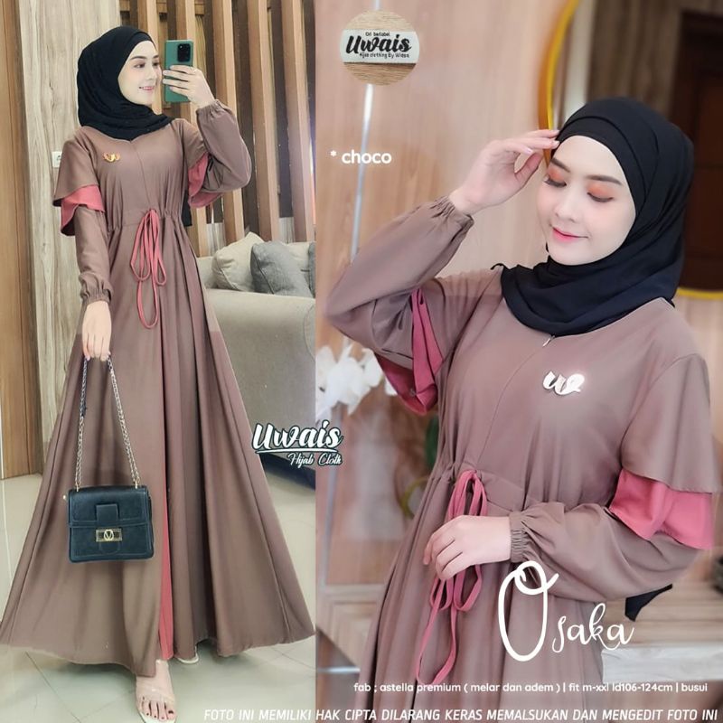 OSAKA by UWAIS/gamis maxi/gamis solo/dres/gamis terbaru/gamis lebaran