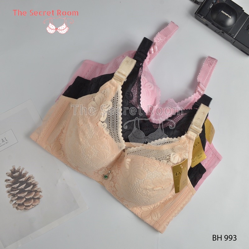 TALLY BRA BH JUMBO RENDA 993 | ADA KAWAT | BUSA SEDANG  | CUP D | SIZE 38 - 44