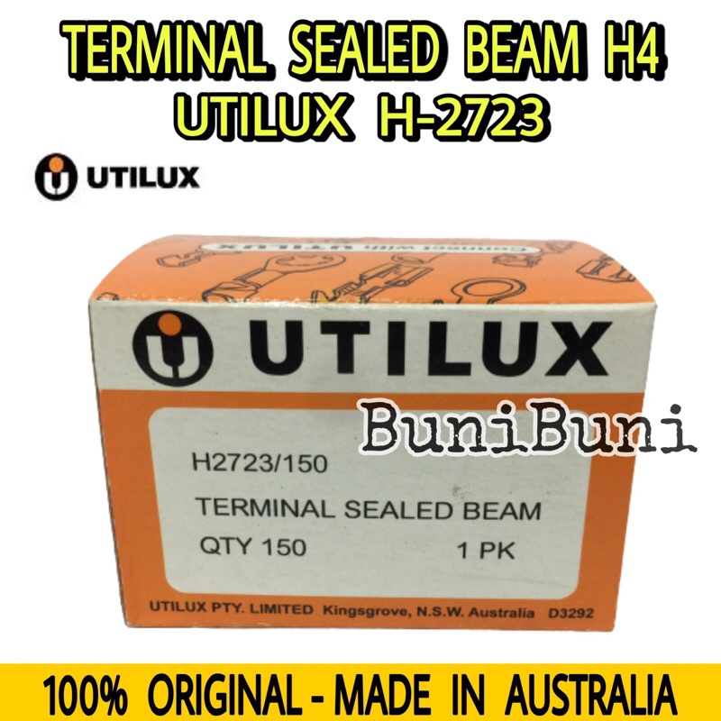 Terminal Skun UTILUX Seal / Sealed Beam H4 Bendera H2723 Untuk Socket Lampu Mobil Original - ECERAN