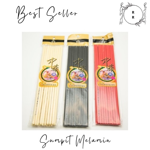 Sumpit Melamin 24 CM | Sumpit Mie | Sumpit Makan | Sumpit Hitam