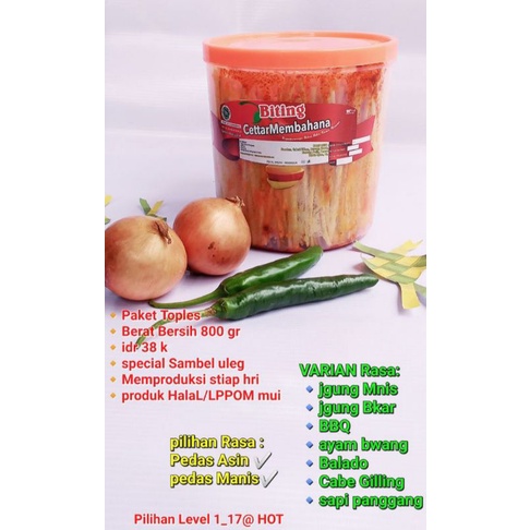 Biting Cettar Paket Toples 800 gr