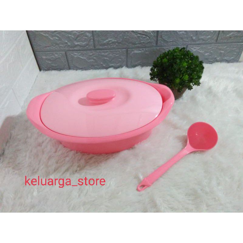 basi set tutup oval pink + irus BTL 182 / Basi Tutup Pink Golden Lemon / Wadah saji oval