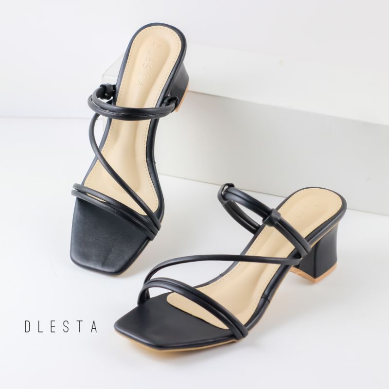 ADELLIA Heels chunky wanita 5 cm-DLESTA