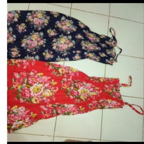 sovenir bali dress karet tanggung tali bahu