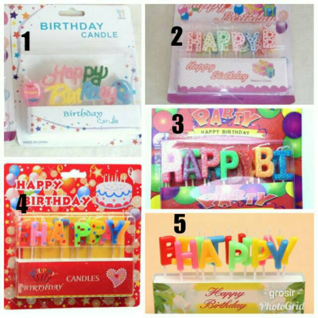 Lilin huruf/lilin happy birthday set