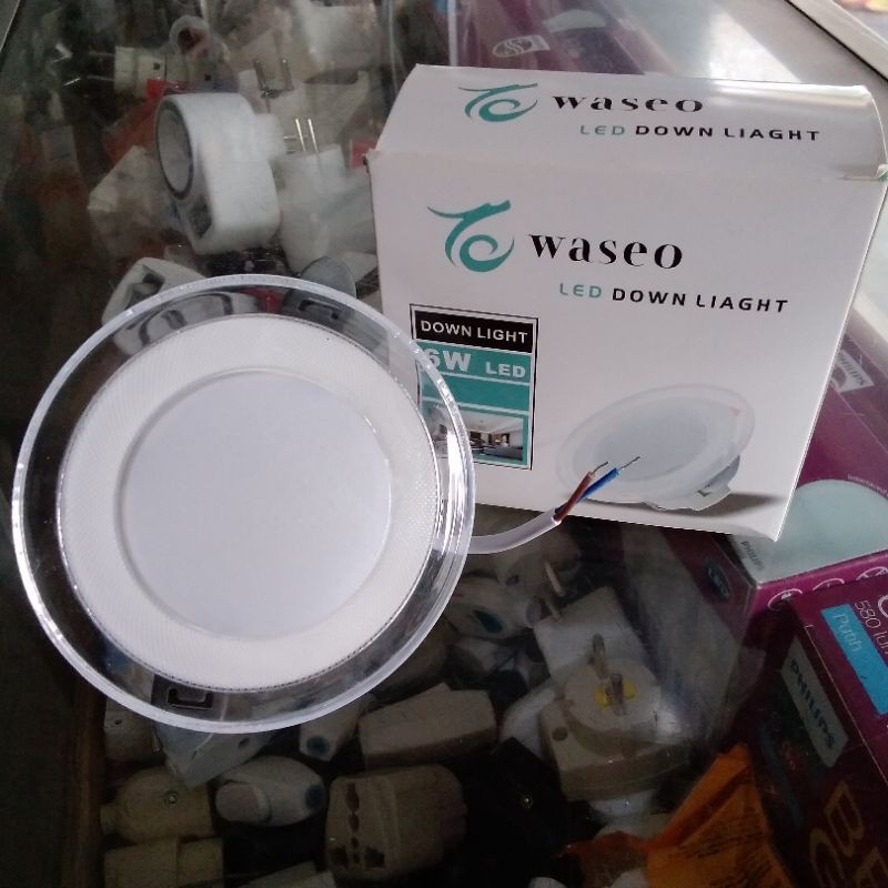 Lampu Downlight LED 3 Warna 5 Watt Merk Waseo/Volto Kuning,Biru,Ungu dan Putih,Semu Kuning,Kuning