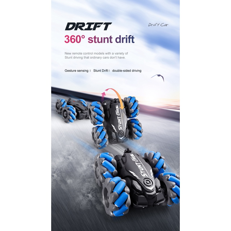 Gesture Stunt Drift 360 Derajat Mobil RC remote sensor jam tangan