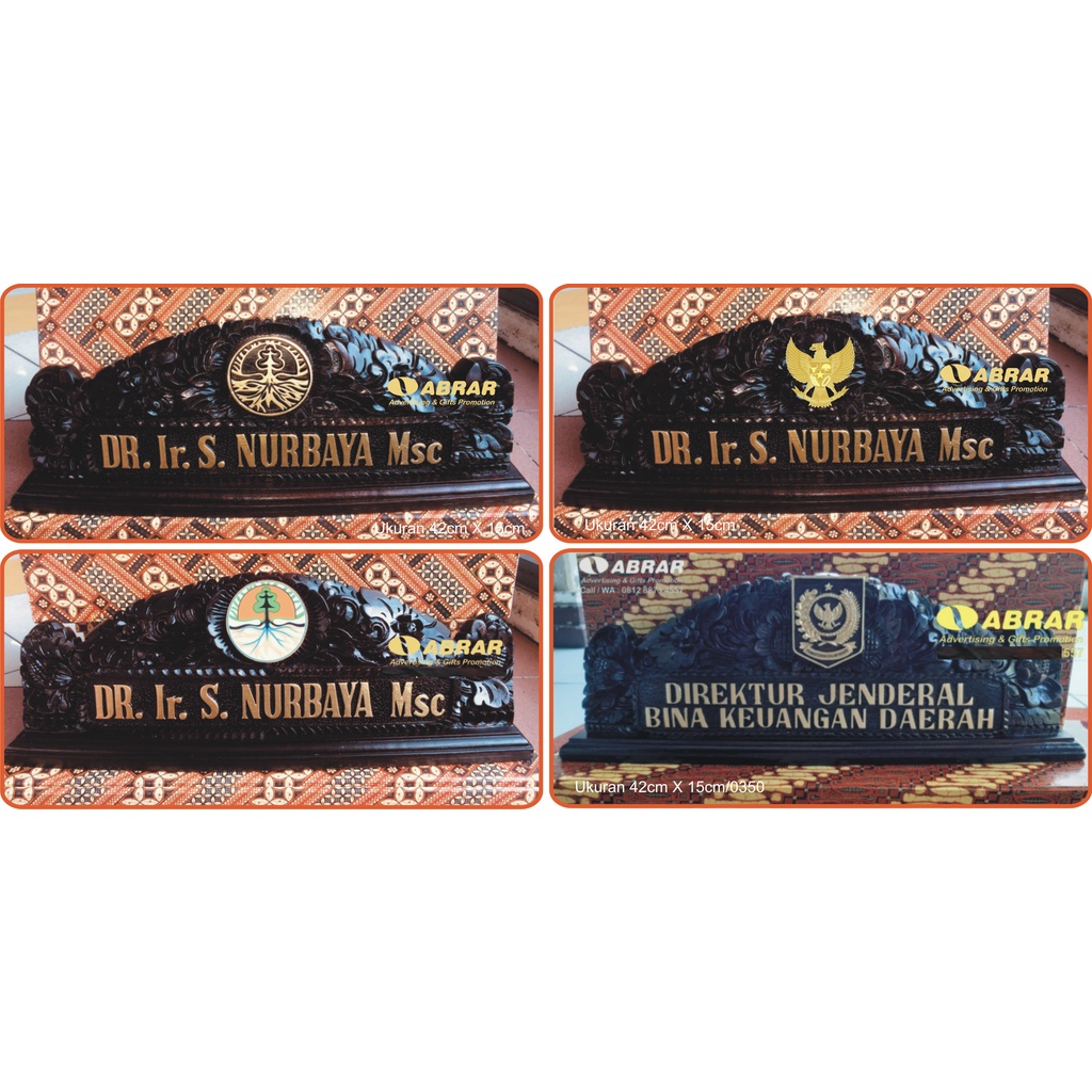 

PAPAN NAMA MEJA KANTOR UKIRAN KAYU