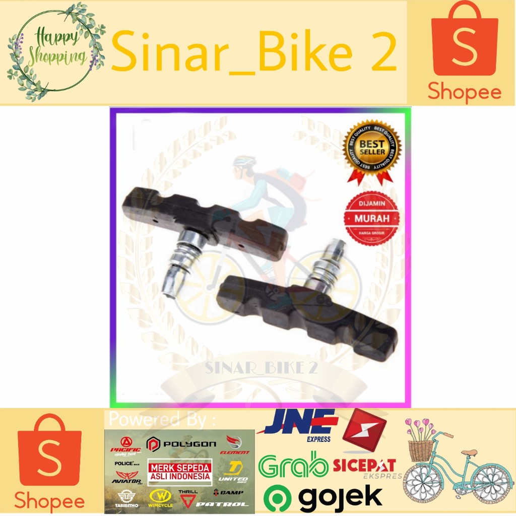 Kampas Rem Sepeda Gunung Mtb Tipe Karet 70mm 1Pcs - B39