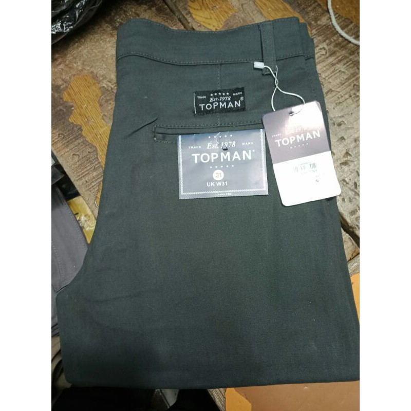 COD/ BAYAR DI TEMPAT ) CELANA CHINO PANJANG PRIA/ORIGINAL SLIMFIT/ MERK TOP MAN SIZE 27-38