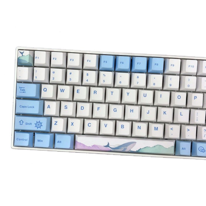 KEYCAPS SEA TOPIC BLUE CHERRY PROFILE SUBLIM MECHANICAL KEYBOARD