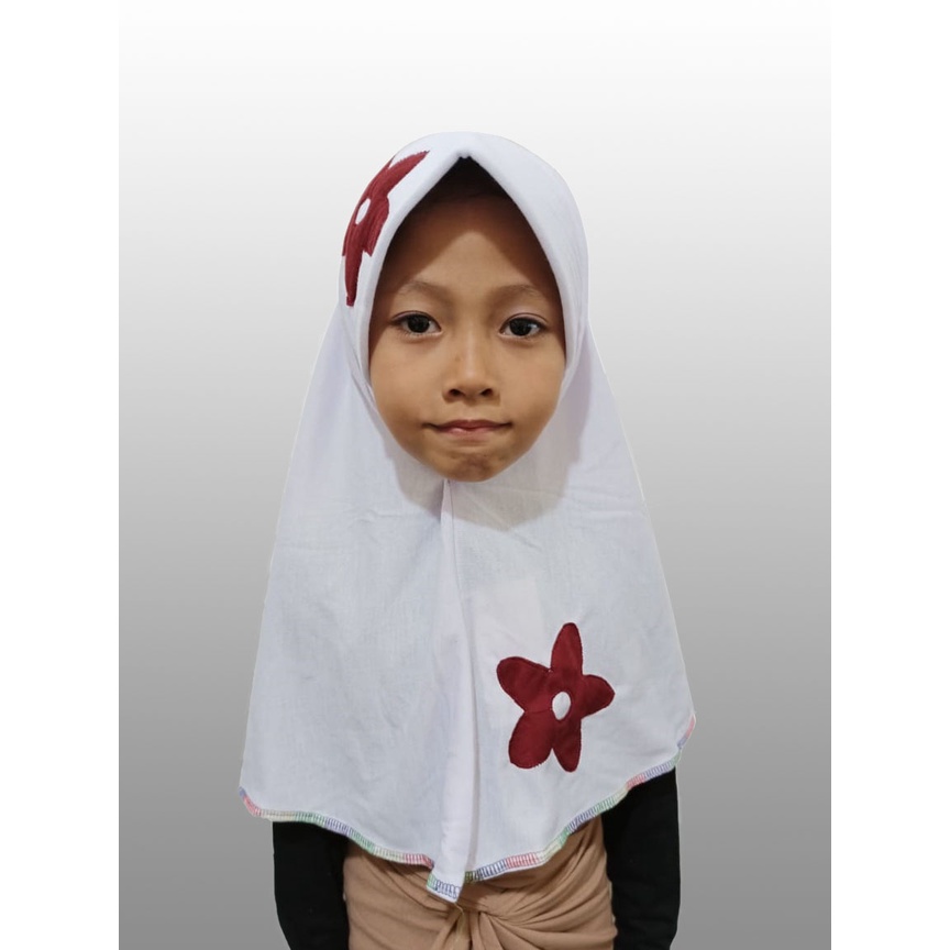 Kerudung Anak Sekolah SD Model Vania KW Size M dan L Jilbab Instan Anak Sekolah Pasar Hija'b