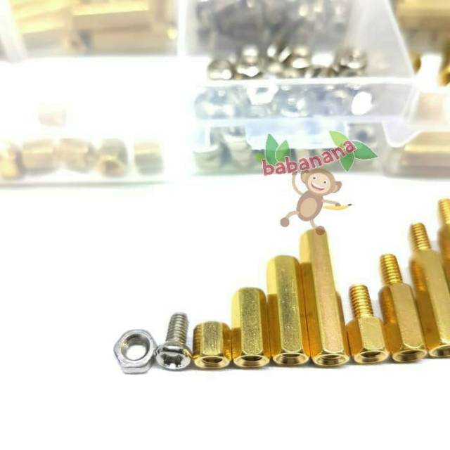 300pcs M3 Brass standoff spacer nut screw