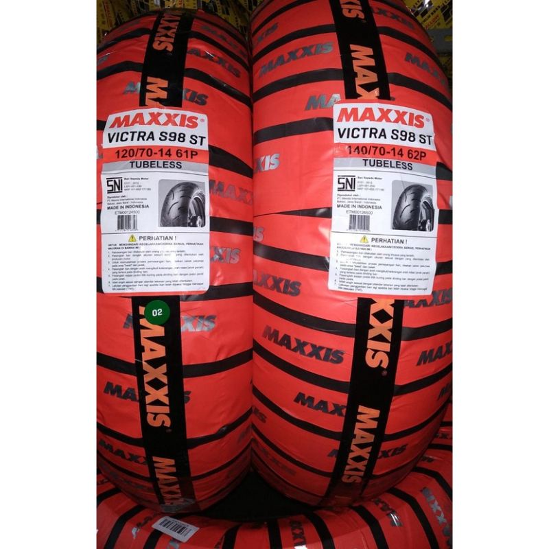 ban maxxis victra ring 14 sepasang depan dan belakang ukuran 120-70/14 dan 140-70/14
