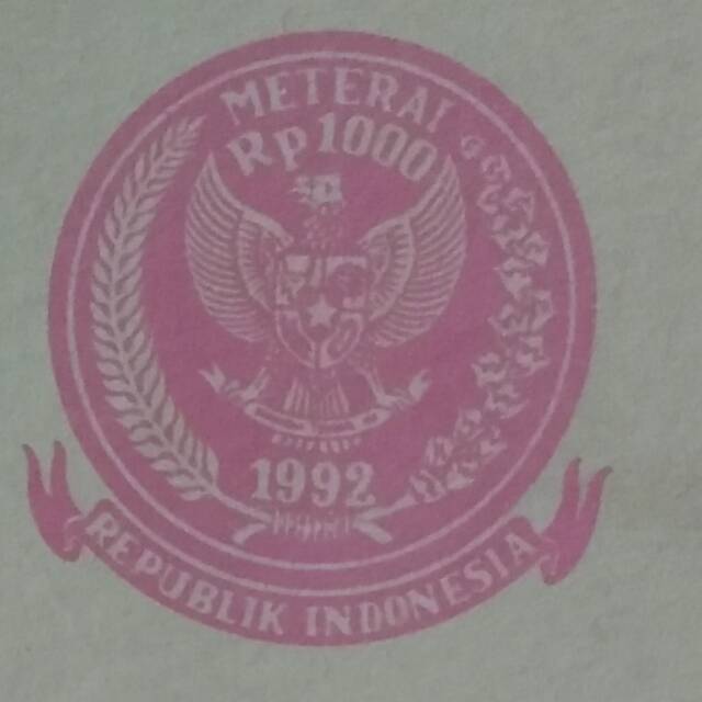 Kertas Segel Tahun 1992 Double