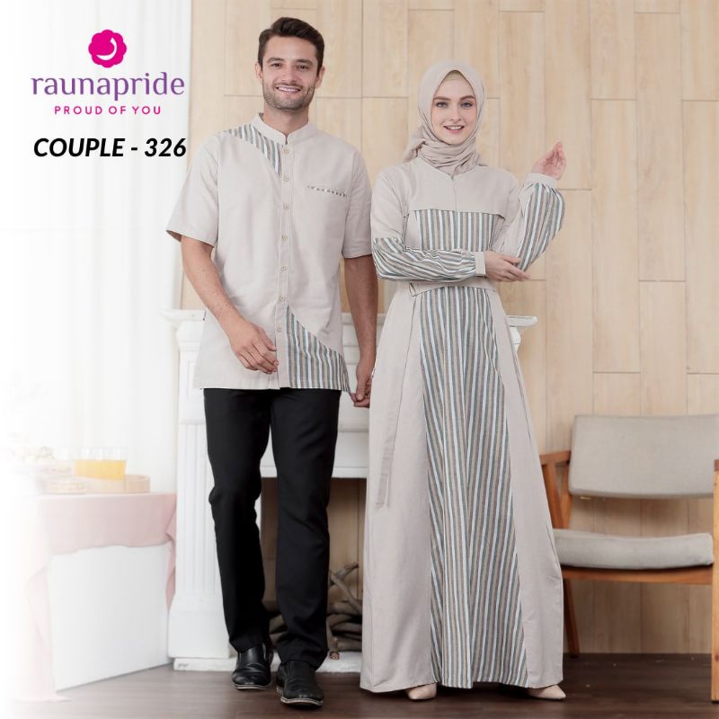 Couple 326 Koko KK Gamis RK Cream Rauna Pride