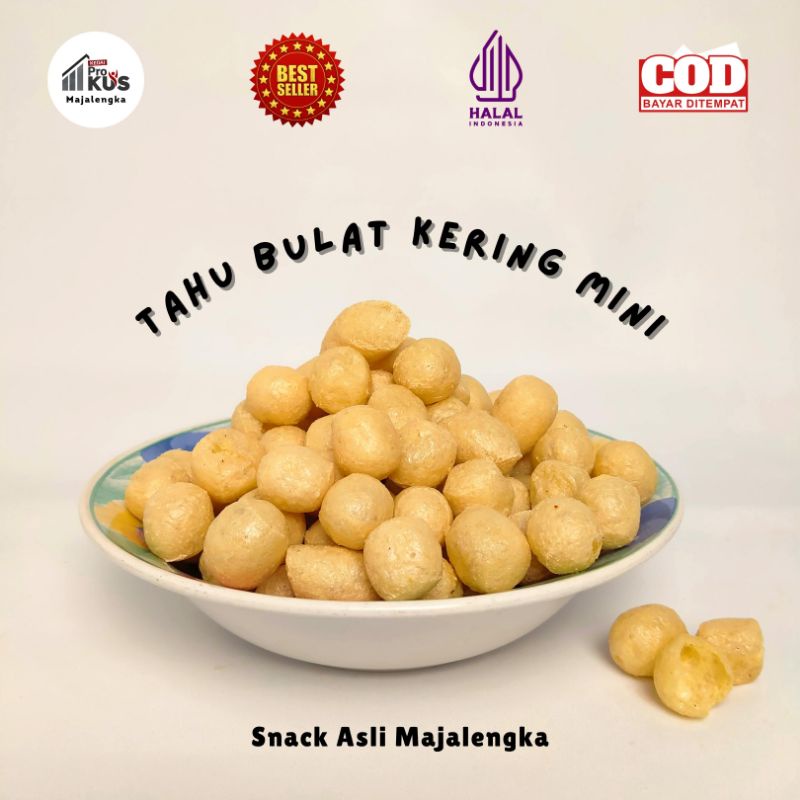 

Tahu Bulat Kering Mini / Cikruh Aneka Rasa / Keripik Tahu Pong Kering | Rasa Original Asin Gurih dan Pedas | Produksi Ai Cake