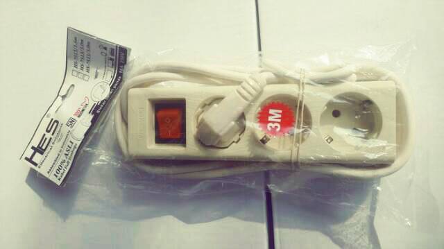 Stop Kontak 3 Lubang + kabel 3m Kualitas SNI  Terminal Listrik 10A Switch Pengaman ON OFF