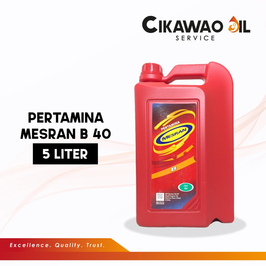 Oli Mesin Mesran B SAE 40 5L (Untuk mobil diesel)