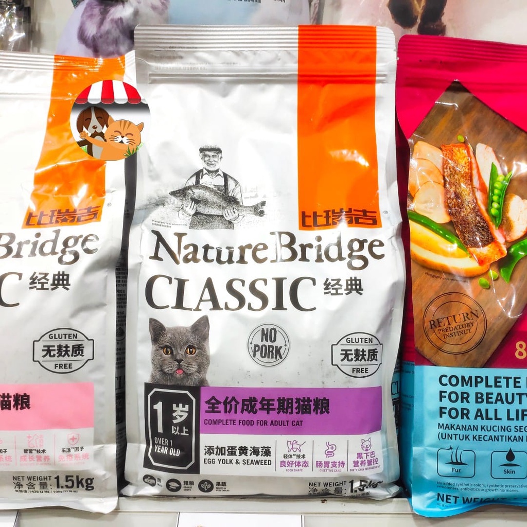 Nature Bridge Classic Adult 1.5kg Cat Food - Makanan Kucing Dewasa