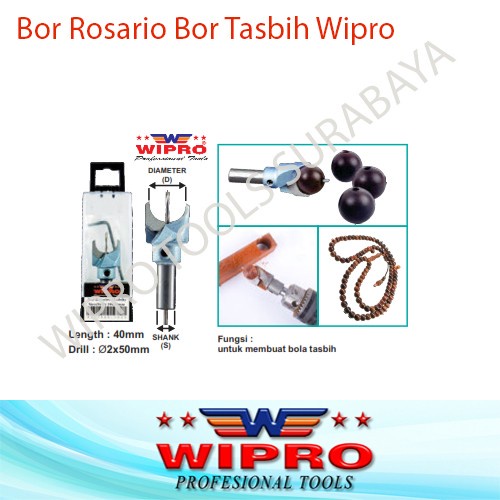 Mata Bor Rosario Tasbih 14mm 14 mm Wipro 10x14