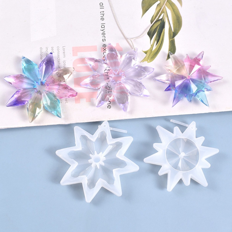 Siy Cetakan Resin Bentuk Snowflake Bahan Silikon Untuk Kerajinan Tangan Diy