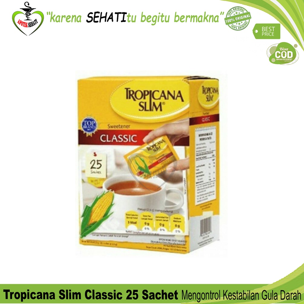 Gula Tropicana Slim Classic Sweetener Rendah Kalori