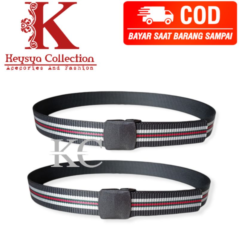 ikat pinggang pria Canvas nylon/ ment belt nylon canvas anti metal detektor