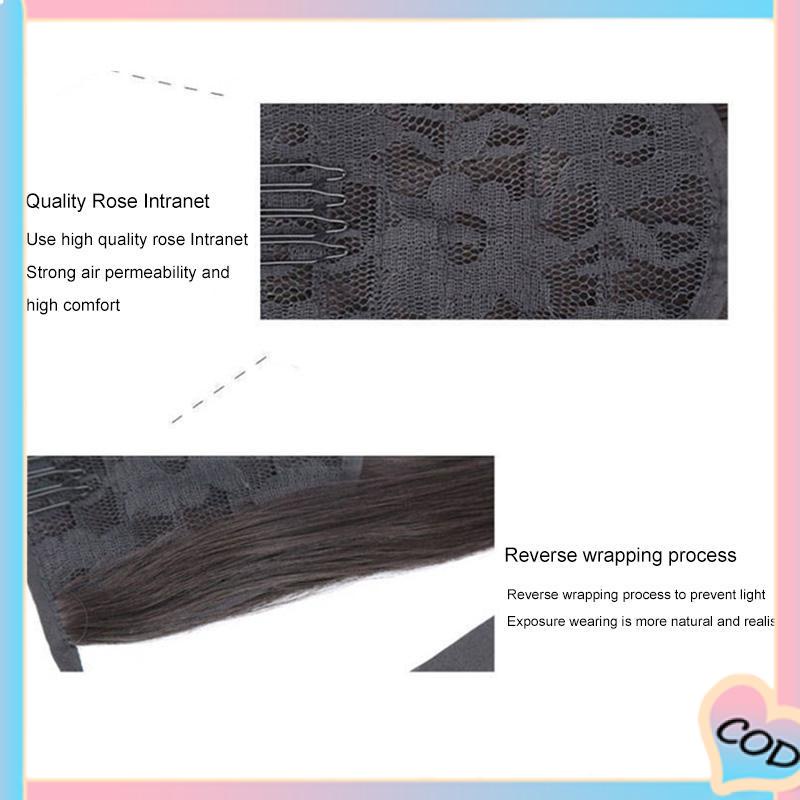 COD❤️Wig Wanita Hair Clip Curly Rambut Palsu Wanitahair Clip Ponytail Pendek Panjang Keriting Lace-up Jenis