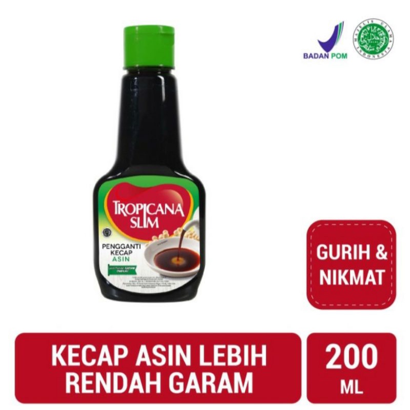 

kecap asin tropicana slim 200 ml rendah garam cegah hipertensi