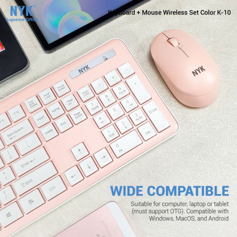 NYK Supreme K10 Wireless Keyboard and Mouse Combo 2.4Ghz