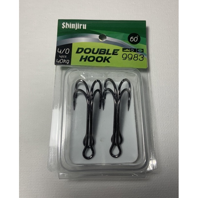 Double Hook shinjiru 60° black nickel-4/0