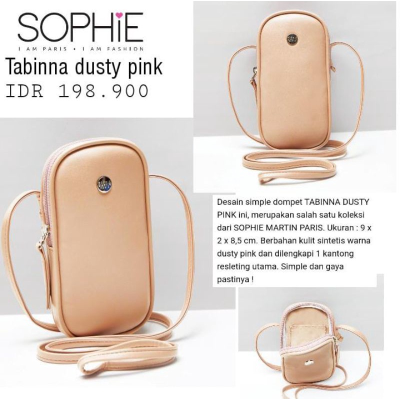 TAS TABINNA DUSTY PINK SOPHIE MARTIN PARIS TAS HP SOPHIE TERBARU 2021 TAS HP KEKINIAN TAS HP ORI