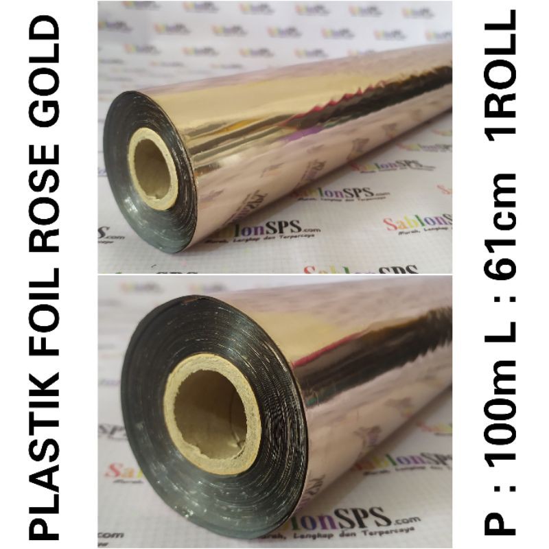 PLASTIK KERTAS FOIL ROSE GOLD