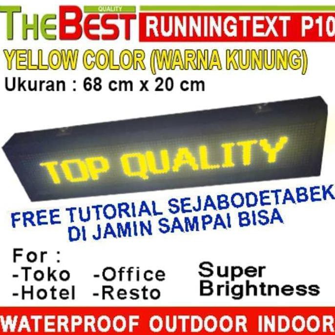 

RUNNING TEXT KUNING 68 x 20 CM / MOVING SIGN / LED YELLOW TERBARU