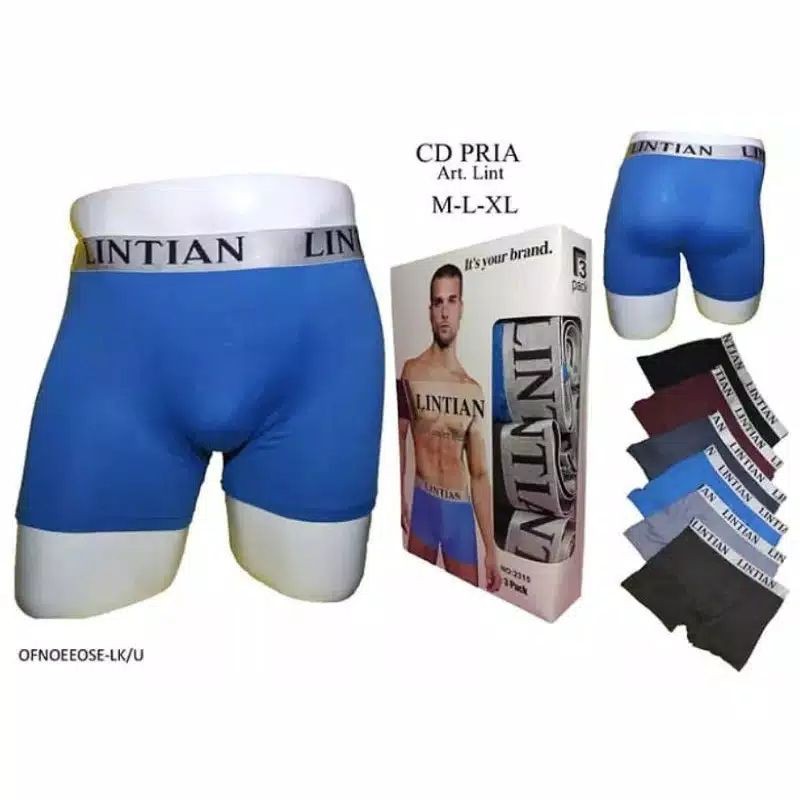 CELANA Dalam pria BOXER Boxer Jombo lintian