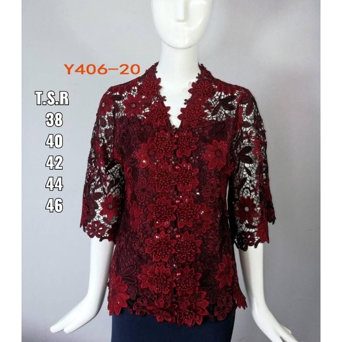 ATASAN PINK BOUTIQUE WANITA BAHAN BROKAT PREMIUM BANGKOK