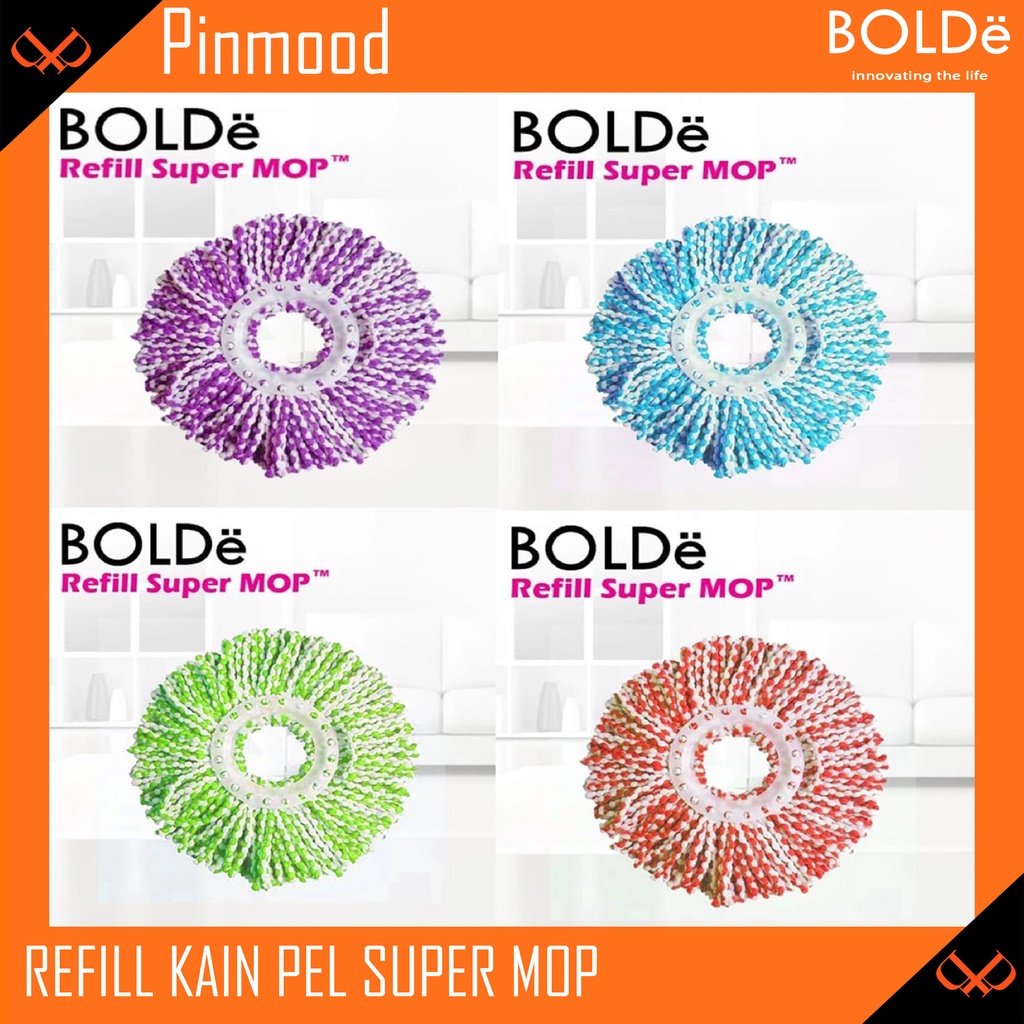 BOLDE REFILL SUPER MOP | ISI ULANG KAIN PEL LANTAI MICROFIBER MURAH