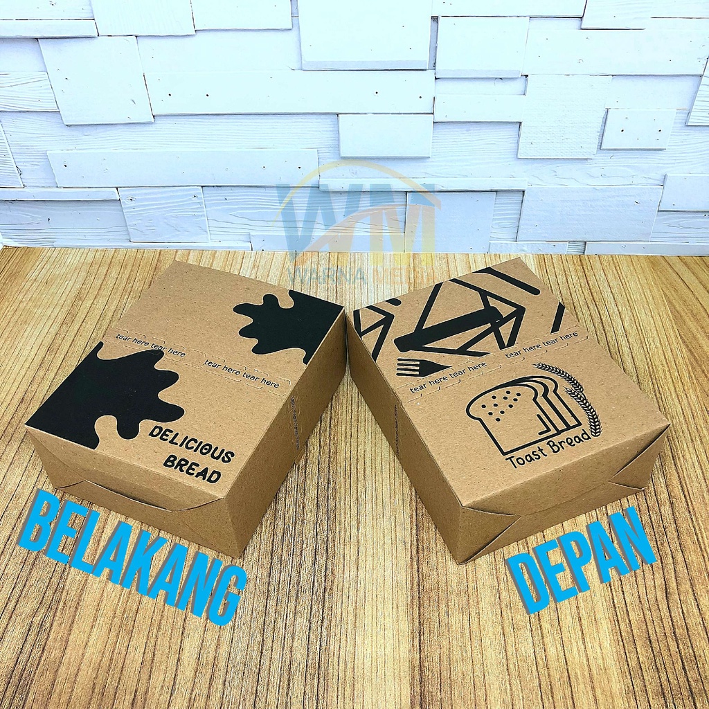 Toast Box Bread Take Away / Toast Box Take Away / Kotak Roti Bakar / Toast Holder / Box Sanwich / Toast Box Tutup / Dus Roti Toast / Kraft Food Grade(Minim 50pcs)