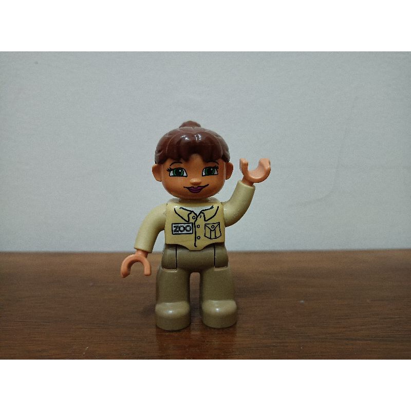 Lego Duplo ORI Minifigure Woman Zoo Keeper Preloved