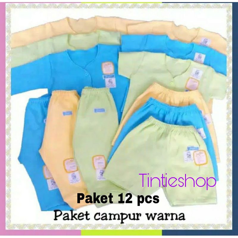 Baju Bayi Newborn Baru Lahir 0 - 3 Bulan Jingle (12pcs)