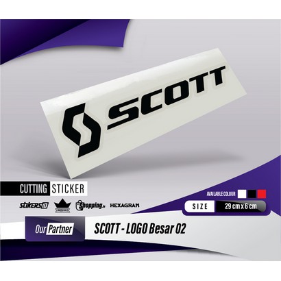 Cutting Sticker Sepeda Scott 02 Logo Besar Stiker Motor Mobil